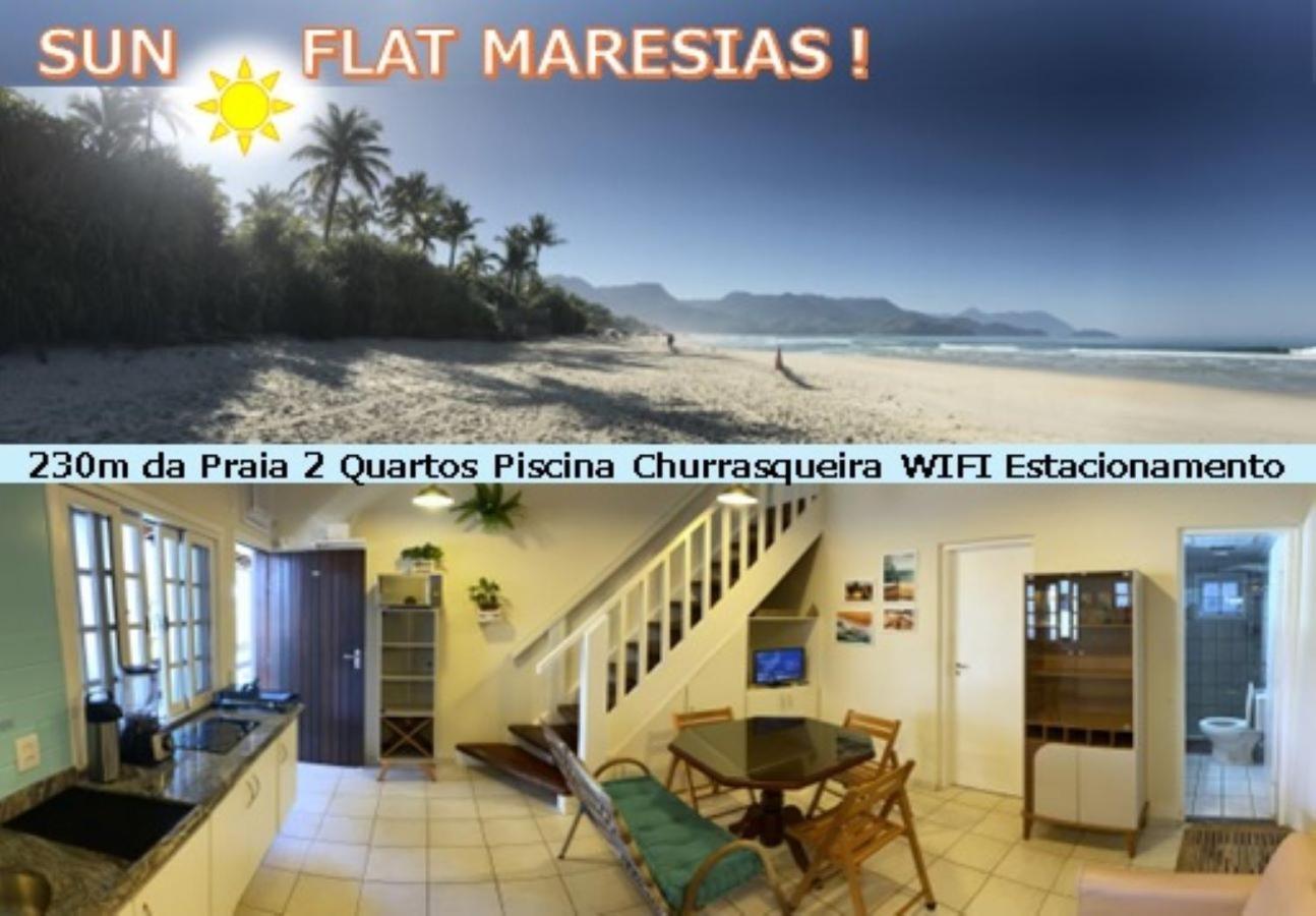 Sun Flat Maresias !! 2 Quartos Piscina Churrasqueira Wifi Estacionamento 230M Da Praia サンセバスチャン エクステリア 写真